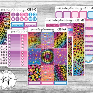 Lisa Kit Stickers, Planner Stickers, Scrapbooking, Bullet Journals, No White Space Kit, Vertical Planner Stickers
