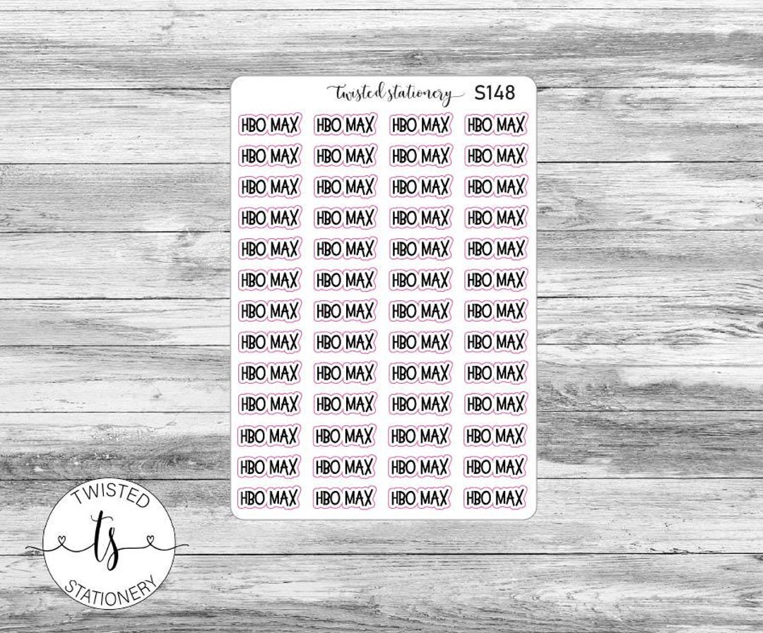 HBO Max Script Stickers, Planner Stickers, Scrapbooking, Bullet ...