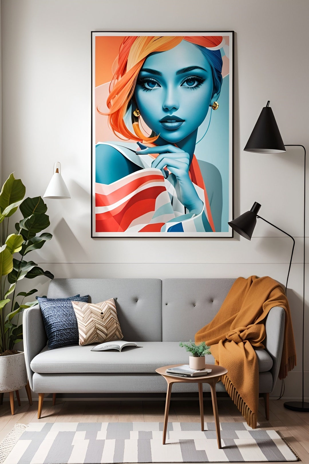 Modern Wall Digital Art Beige Aesthetic Modern Wall Art Etsy