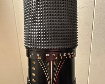 Cámara de película Vintage Sears KSX Super 35mm con lente larga con zoom macro adicional MINT