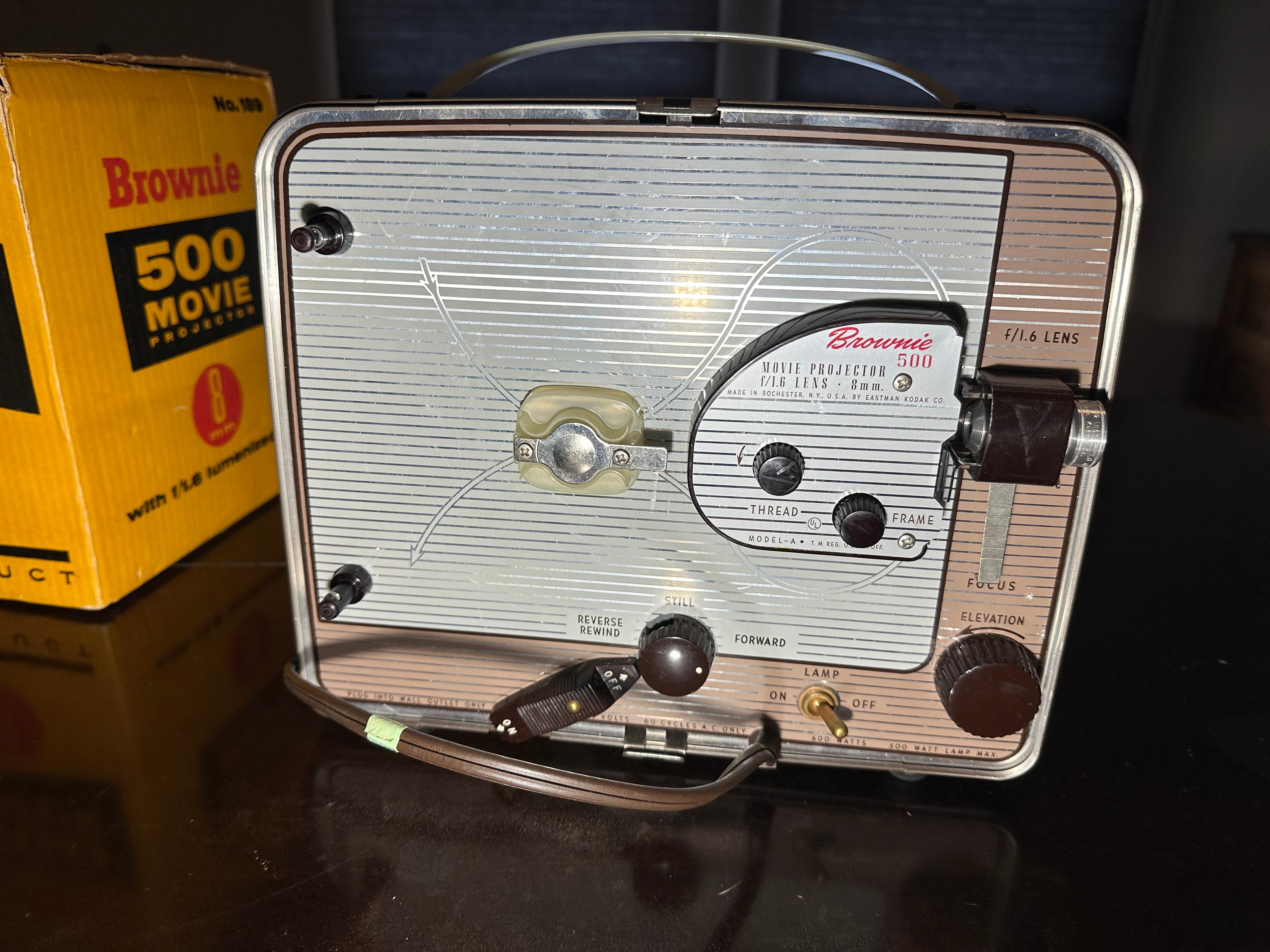 Vintage Kodak Brownie 500 Movie Projector (8mm With F/1.6