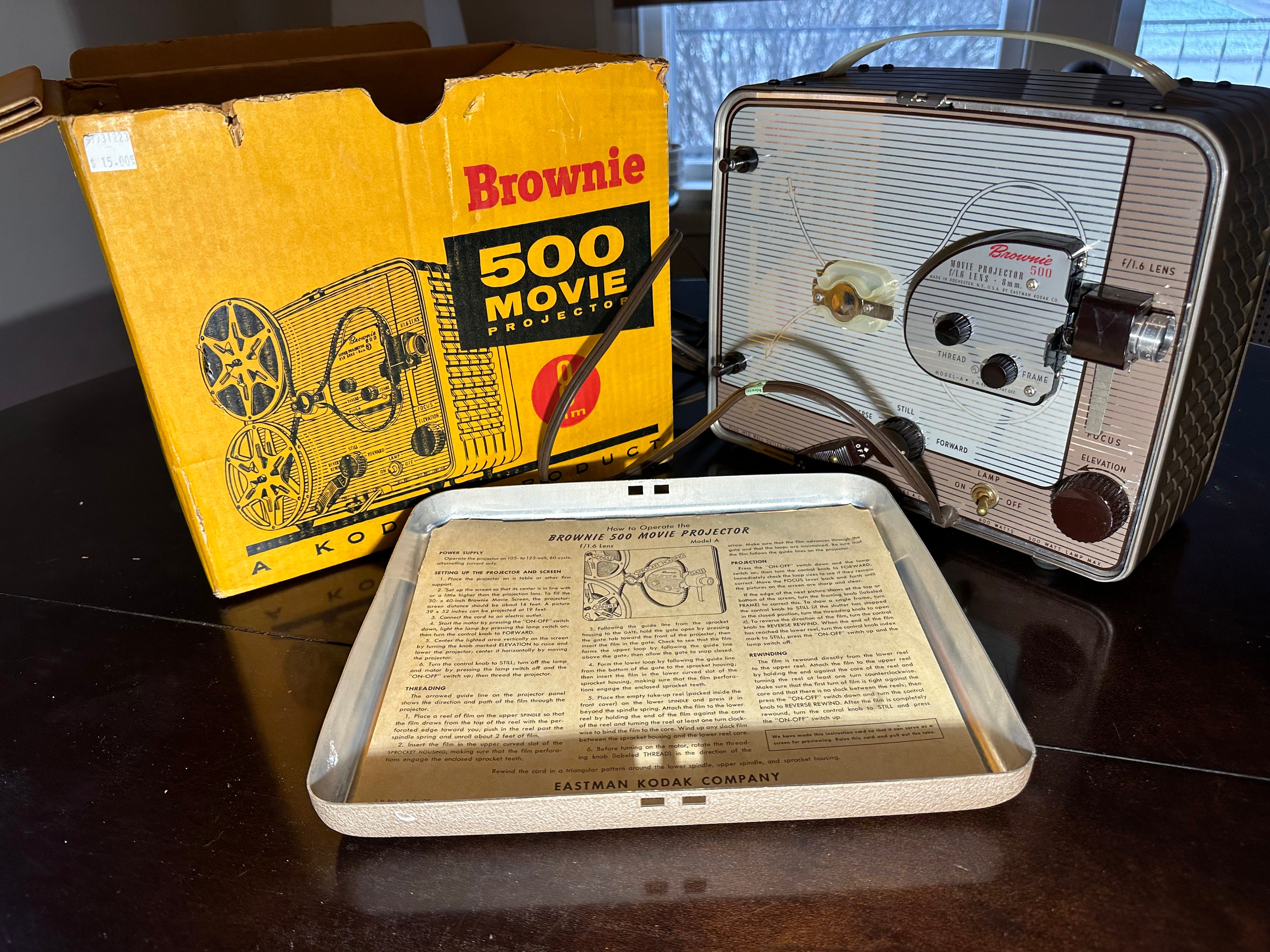 Vintage Kodak Brownie 500 Movie Projector (8mm With F/1.6