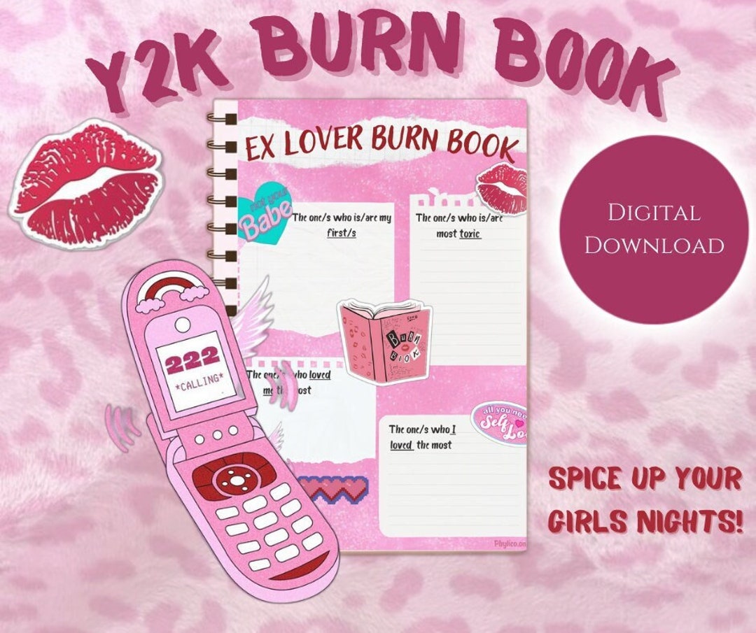 Printable Y2K Burn Book Digital Burn Book Printable Burn Etsy