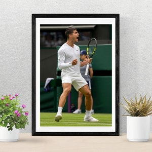 Cartel de Carlos Alcaraz / Wimblendon Walkpaper / Carlos Alcaraz Walk-kunst / Wimblendon Walk-kunst