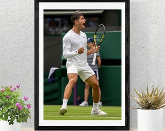 Cartel de Carlos Alcaraz / Wimblendon Walkpaper / Carlos Alcaraz Walk Art / Wimblendon Walk Art