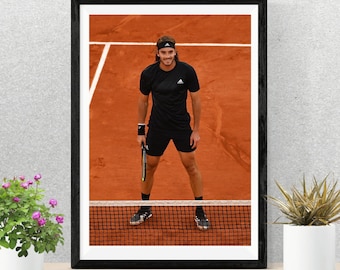 Cartel de Stefanos Tsitsipas / Papel de caminata de Stefanos Tsitsipas / Arte de caminata de Stefanos Tsitsipas / Stefanos Tsitsipas Deco