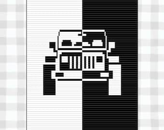 Classic Off-Road 4x4 Vehicle Quilt Pattern | Finished Size: 54&quot; x 68&quot;