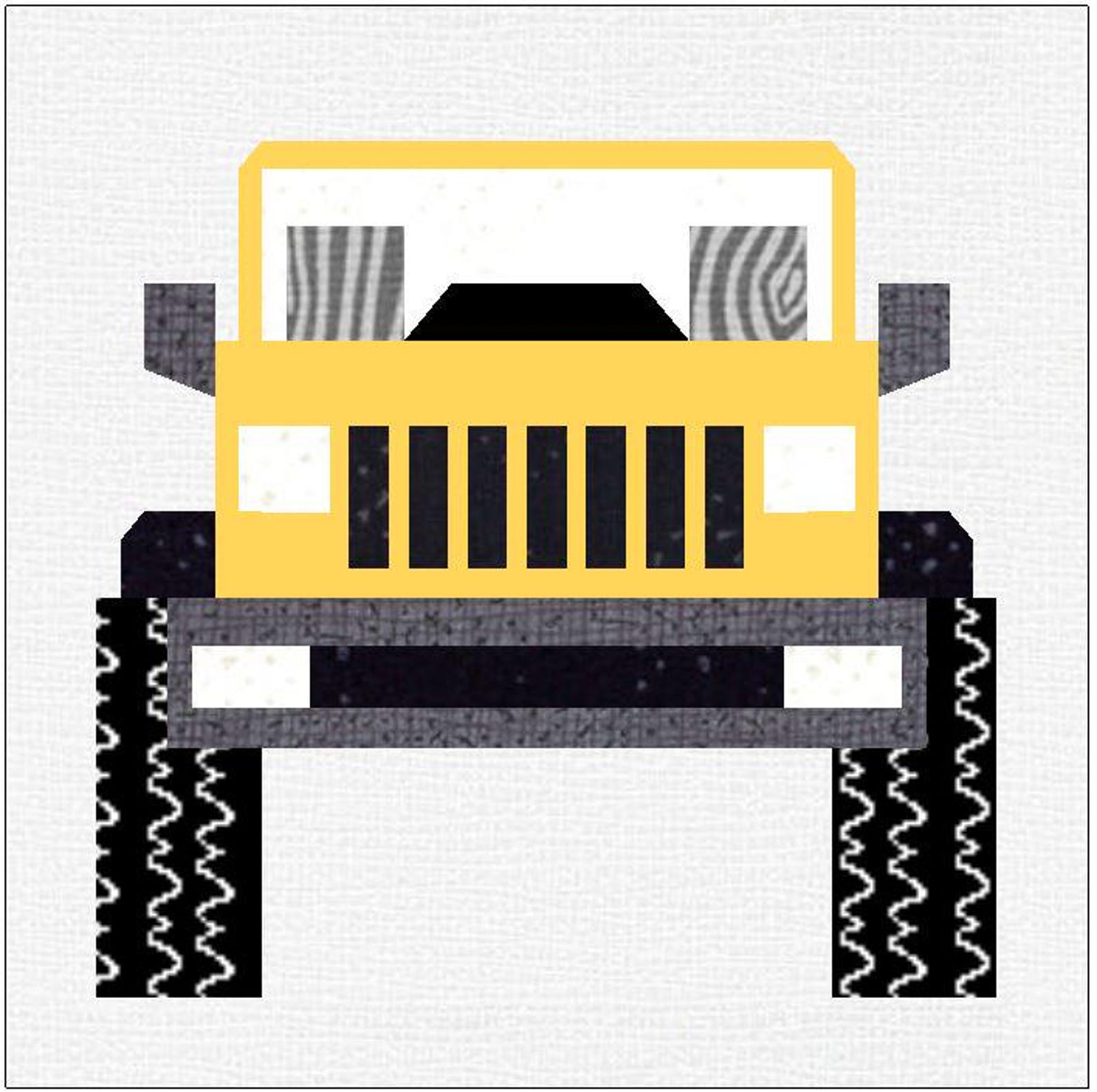 Off-road 4x4 FPP & Quilt Pattern | Finished Quilt Size: 46