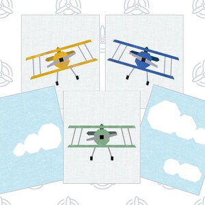 Biplane Blitz Airshow FPP & Quilt Pattern | Finished Size: 50