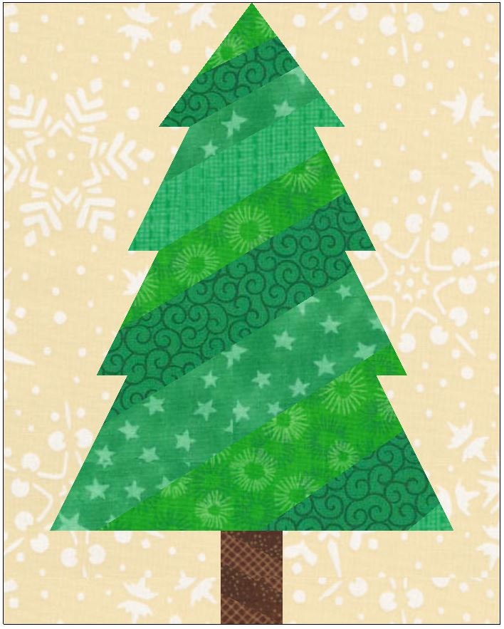 Pine Tree FPP Patterns | 2 Sizes | Foundation Paper Pieced Quilt Block ...