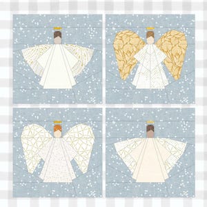 You're an Angel FPP Patterns | 4 Designs | 3 Sizes | Paper Piecing Quilt Blocks | Digital Download