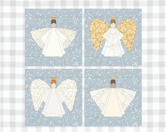 Je bent een engel FPP-patronen | 4 ontwerpen | 3 maten | Paper-piecing-quiltblokken | Digitale download
