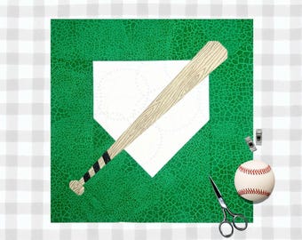 Home Run FPP Pattern | Paper Pieced Quilt Block | Digital Download