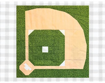 Honkbal ruit FPP-patroon | Quiltblok | Digitale download