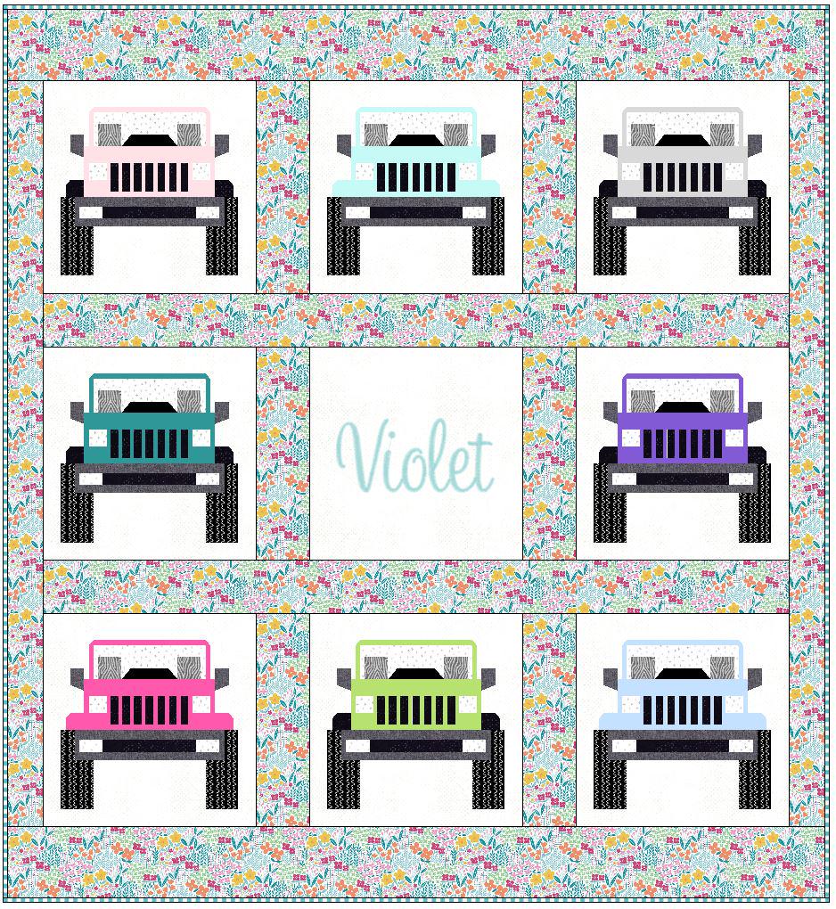Off-road 4x4 FPP & Quilt Pattern | Finished Size: 46