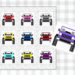 Off-Road 4x4 FPP & Quilt Pattern | Finished Quilt Size: 46" x 50" | Digital Download