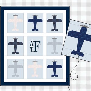 Biplane Blitz FPP & Quilt Pattern | Finished Size: 42&quot;x48&quot; | Foundation Paper Pieced Quilt Bock and Quilt Pattern