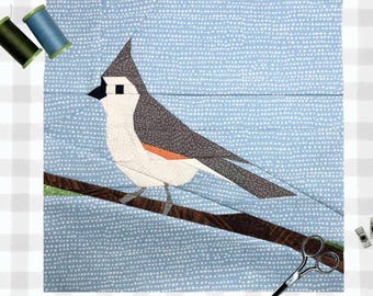 Indianermeise Vogel FPP Muster | Foundation Paper Pieced Quilt-Block-Muster | Digitaler Download