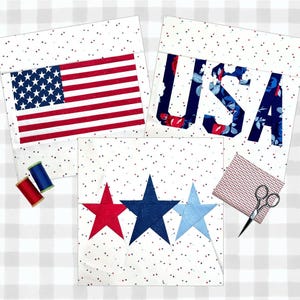 American Spirit FPP Patterns | 3 Designs | 2 Sizes | Paper Pieced Quilt Blocks | Digital Download