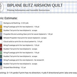 Biplane Blitz Airshow FPP & Quilt Pattern | Finished Size: 50