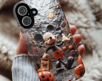 Disney Mickey Mouse Halloween City Phone Case, Moon & Bats Spooky Night Haunted Cover for iPhone 17 16 Tough or Magsafe, Samsung, 442.60