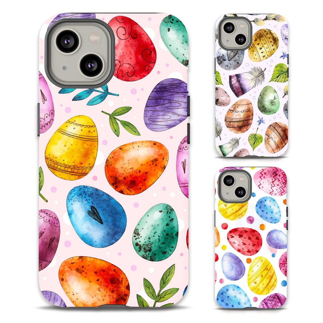 Spring Mobile Phone Watercolor Easter Eggs Phone Case, Spring Cell Phone, Colorful Eggs ...