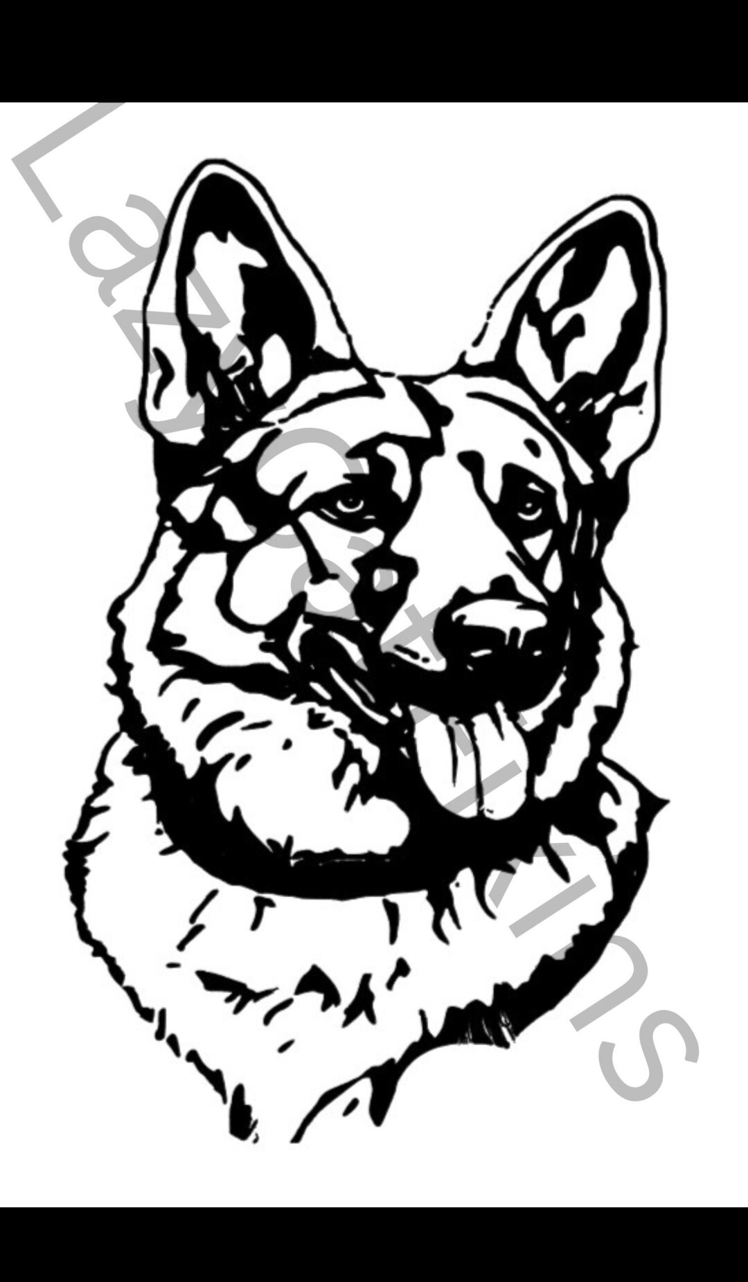 German Shepherd Head SVG/PNG - Etsy