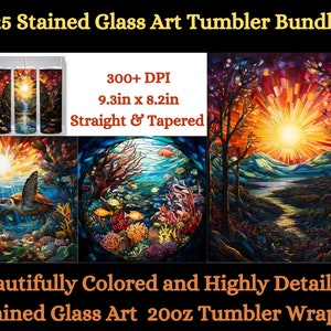Lot de 25 verres colorés coucher de soleil enveloppants, format Png, maigre 20 oz, sublimation, téléchargement numérique instantané, verre de plage, océan, rivage