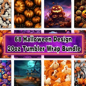 68 Designs | Horror Tumbler Design Bundle | 20oz Tumblers | Tumbler Wrap | Tumbler Designs | PNG Sublimation Design | Halloween Designs