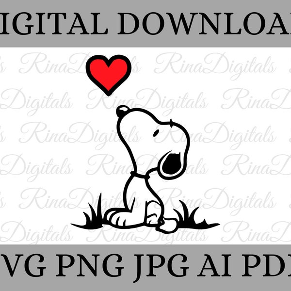 Snoopy svg, Peanuts SVG, Snoopy clipart, Snoopy PNG, Snoopy Printable, Charlie Brown SVG, Snoopy Silhouette, Digital Clipart