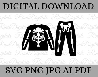 Skelett SVG, Halloween SVG, Skelett Knochen, Skelett Bundle, Brustkorb, PNG, Skelett Teil geschnitten Datei, Cricut, Silhouette, Instant download