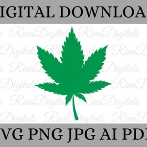 Pot leaf SVG Download, SVG files for Cricut, Cricut files, pot leaf svg silhouette, cricut, silhouette cut file, printable file, vector file