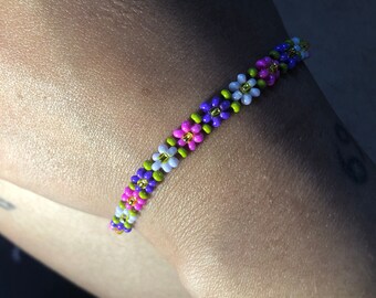 Beaded Flower Bracelet