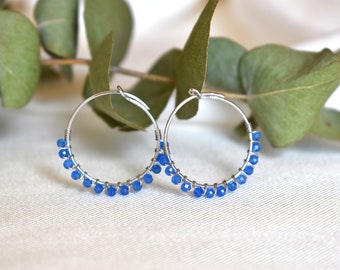 Sterling silver hoop earrings