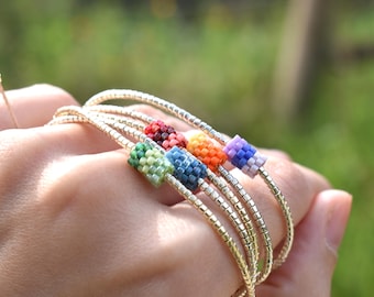 Delica bead bracelet made of fine Miyuki Delica beads
