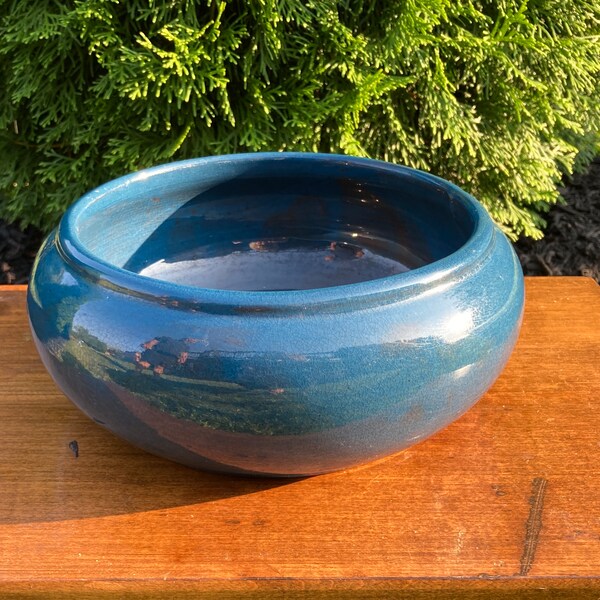 Blue Ceramic Planter