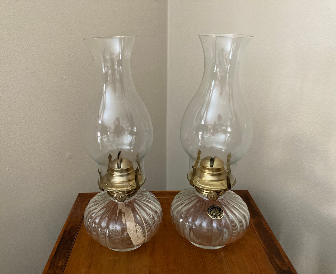 Pair of Lamplight Farms Oil Lamps Etsy