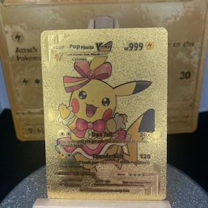 Carte Pokémon dorée Pop Pikachu/ Cosmax/ 53/55 /PROXY