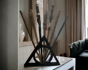 Présentoir pour 4 Baguettes Magiques en Bois - Noble Collection - Le