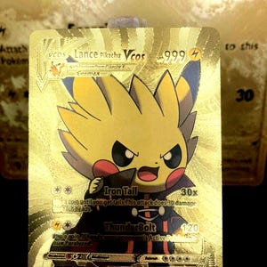 Carte Pokémon dorée Lance Pikachu/ Cosmax/ 23/55 /PROXY