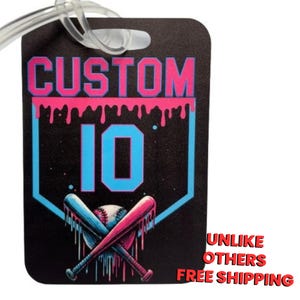 Personalized Baseball Bag Tag: Sports Gift for Kids