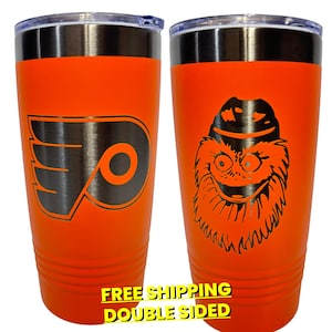 Philadelphia Flyers Gritty 20 oz Tumbler a doppia parete isolato (doppia faccia)