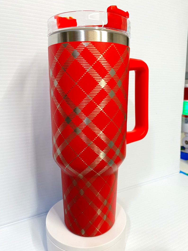 Plaid Stanley Dupe 40oz Buffalo Plaid Stanley Mug Engraved Etsy