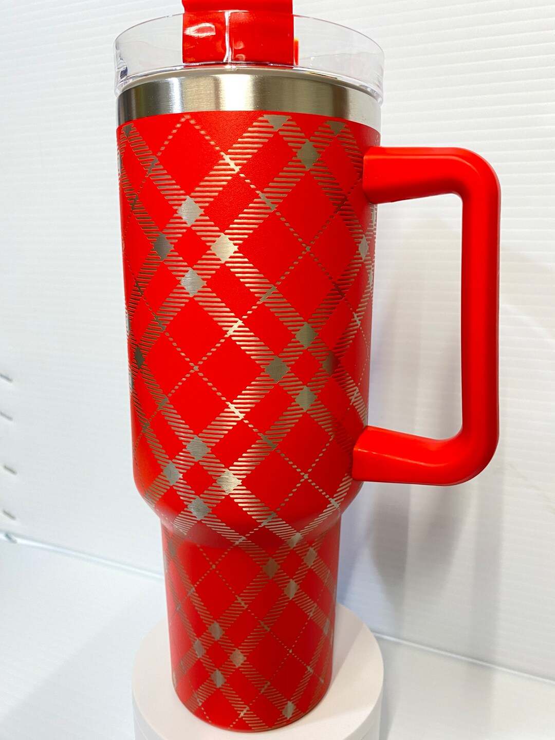Plaid Stanley Dupe 40oz Buffalo Plaid Stanley Mug Engraved Etsy