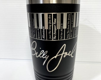 Billy Joel Songs 20 oz Double Wall Insulated Tumbler (Double Sided)