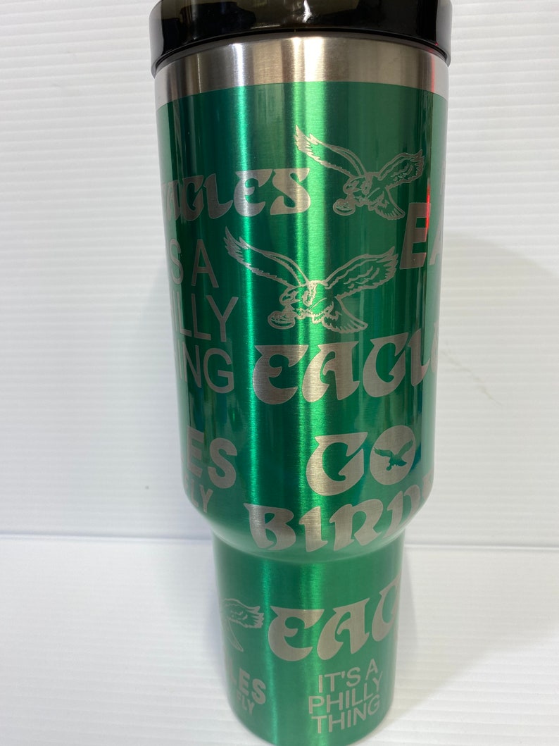 Philadelphia Eagles Kelly Green 40oz, Philadelphia Eagles Mug, Engraved
