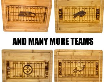 Handmade Custom Football Team Cutting Board | Charcuterie Board | Personalized Sports Gift