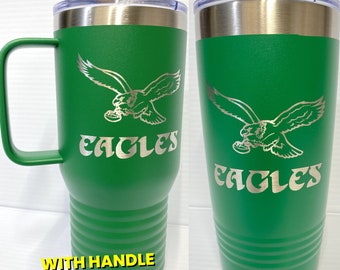 Philadelphia Eagles Kelly Green 20 oz Double Wall Insulated Tumbler (Single Sided)