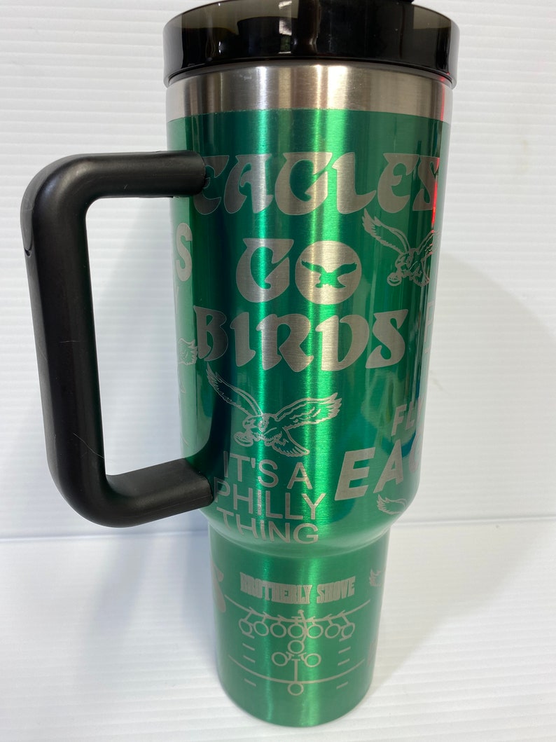 Philadelphia Eagles Kelly Green 40oz, Philadelphia Eagles Mug, Engraved