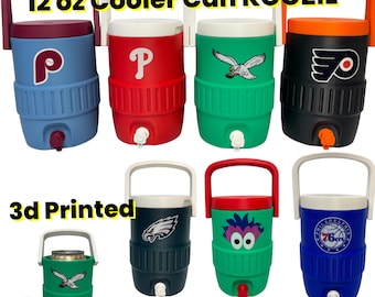 12oz Cooler Can Holder Philadelphia Sports Beverage Sleeve for Soda Beer Tailgates Parties Reusable Drink Holder with Straw Hole